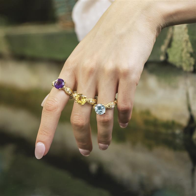 Gemma Bizantina Blue Topaz Ring